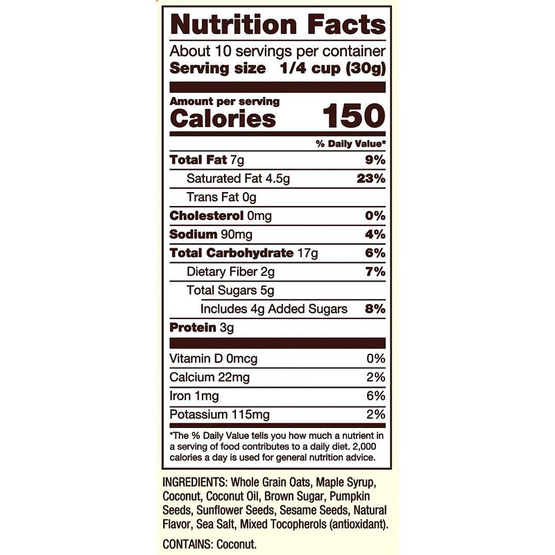 Bob's Red Mill Pan-Baked Granola Maple Sea Salt, 11 Ounce