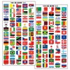 Flag Stickers, Set of 130 Countries (Rectangular), Waterproof, PVC, Convenient