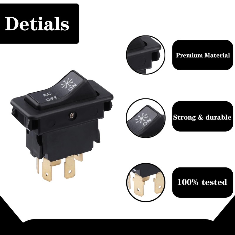 GYUPTRK Air Condition Rocker Switch Fit for Peterbilt 335 355