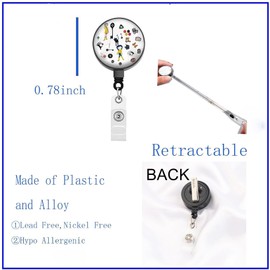 BEKECH Coraline Merchandise Coraline Retractable Badge Holder Cartoon Movies Inspired Gift Fantasy Film Badge Gift (Coraline)