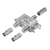 2-Way TV Splitter with Coaxial Adapters for Cable TV 1