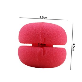 Vaguelly 4 Sets Hair Curler Sponge Balls Creative DIY Mushroom Curling Tool for Women Lightweight Hair Styling Rollers Red and Yellow Convenient and Durable