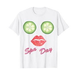 Spa Day TShirt For Women And Girls Cucumber Eyes T-Shirt