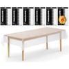DecorRack 6 Pack Rectangular Tablecloths BPA-Free Plastic, 54 x 108