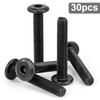 Tunejoy Flat Head Screws Black M6 x 35 mm Flat