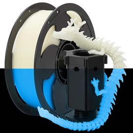 Glow Blue in The Dark 1.75mm PLA Filament, Luminous Blue Bright 3D Printer Filament, 0.25kg 250g Small Spool 3D Printing PLA Filament Rod Fit Most FDM Printer