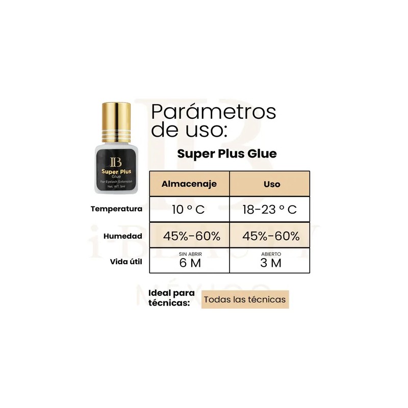 Pegamento De Pestañas Ib Super Plus 5 Ml Bolsa Secado