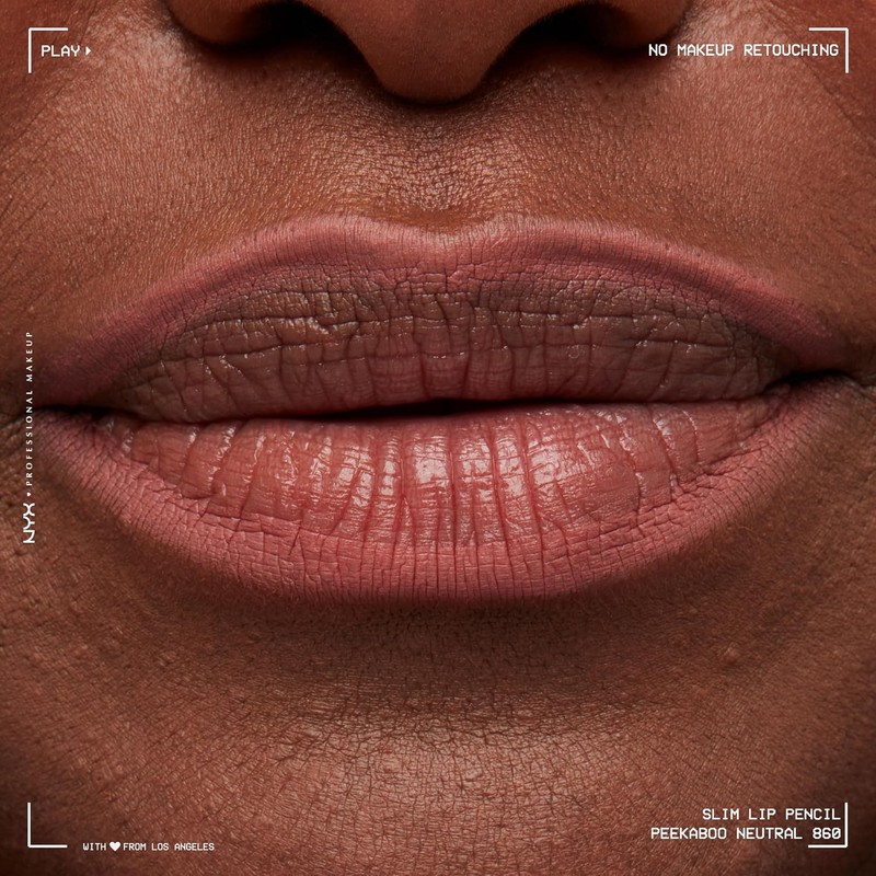 NYX PROFESSIONAL MAKEUP - Lápiz labial fino, Peekaboo Neutral, 0.03