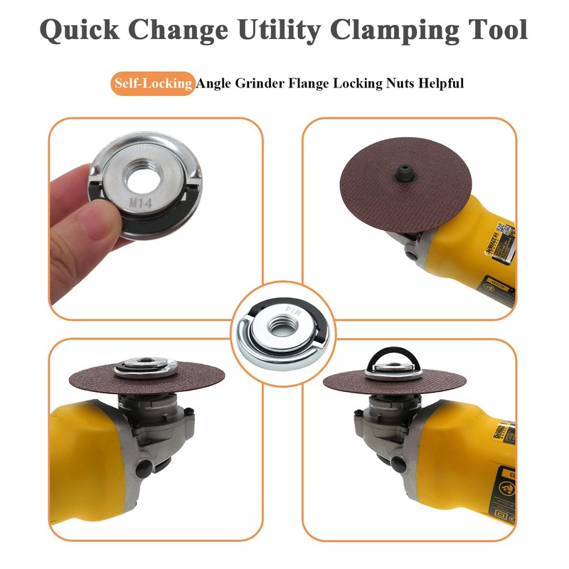 HaoTrade 2 Piece M14 Quick Release Nut, Angle Grinder Quick