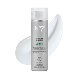 No7 Future Renew Damage Reversal Peptide Gentle Face Cleanser​ - Anti-Aging Face Wash to Help Visibly Remove Impurities for Smoother, Nourished Skin - Fragrance-Free Formula (5 Fl Oz)