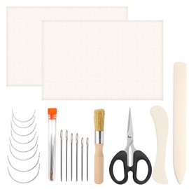 Wankon Bookbinding Sets 21-Piece Bookbinding Cloth Set, Book Repair Cloth (90 x 100 cm) Bookbinding Linen, Book Binding Supplies with Book Repair Cloth, Folding Legs for Repairing Old Books