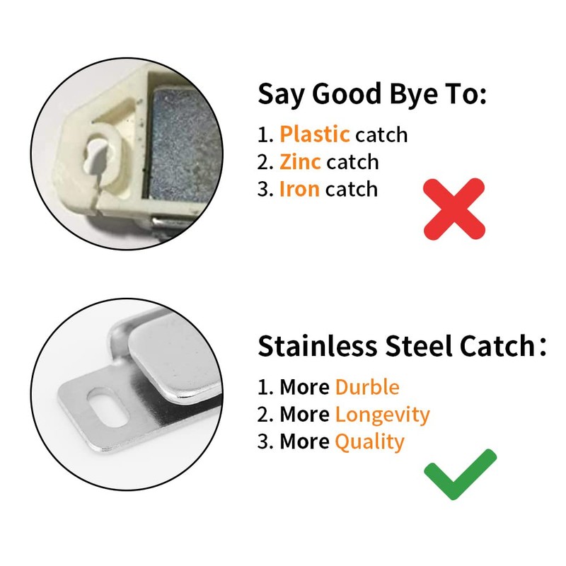 HonesaLoc Cabinet Magnets 6 Pack Thin Magnetic Door Catch Kitchen