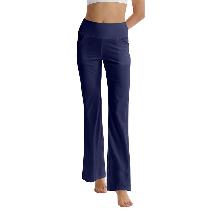 LaiEr Women's Bootcut Yoga Pants with Pockets, High Waist Flared