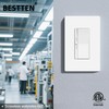 BESTTEN 5 Pack 0-10V LED Dimmer Light Switch, Super Slim