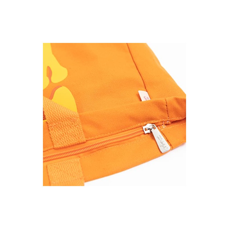 Mr. Wonderful Stoffbeutel – Gehen Sie mit Ihrem Fluss, Orange,