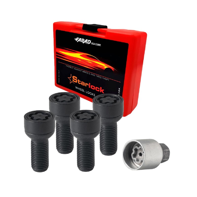 Wheel Lock Kit for Mercedes GLE 2015-2018 M14X1,5 Bolt Black