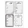 GLOBLELAND ATC Frames Silicone Clear Stamps Artist Trading Card Transparent
