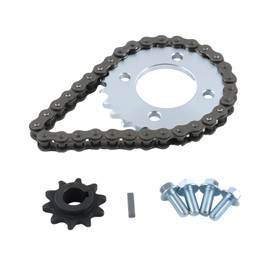 Etersec 420 Chain Sprocket Kit 25T Rear & 10T Front w/ 32 Links Compatible with Coleman KT196 CK196 Go Kart, Fits Predator 196cc 212cc 6.5HP Engine, 5/8" Bore Jackshaft Sprocket