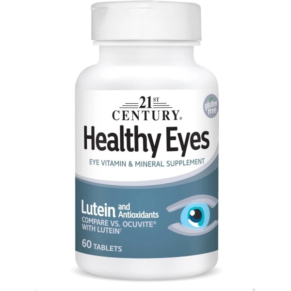 21st Century Healthy Eyes with Lutein Tablets, 60 Count, White