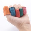 QLING 5 Pcs Blue Rubber Thimble Anti Slip Flexible Thimble