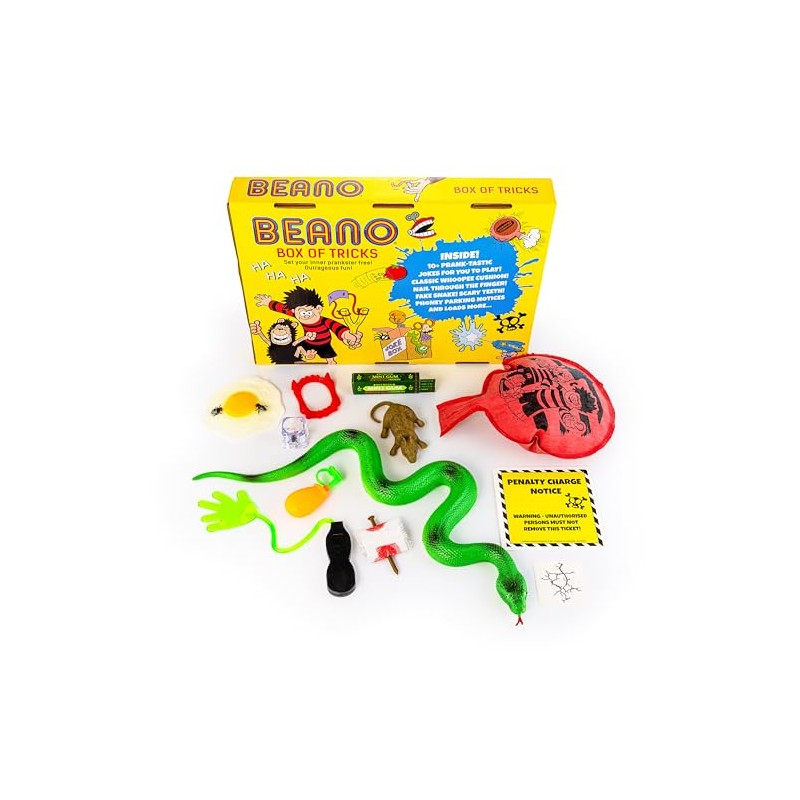 BEANO JOKE BOX OF TRICKS JOKE BOX 10+ PRANKS GIFT