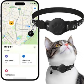 Cat Tracker GPS Collar for Cats Electronic Pet Locator Waterproof Compatible with Apple Find My No Monthly Fee Advanced Tracking Solution Smart Collar for Pet Safety Ideal for Small to Large Cats