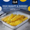G4GADGET Pack of 2 Large Aluminium Foil Trays 32x20x3.2cm -