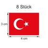 Generisch Set of 8 Turkey Flag Stickers | Sticker Türkiye