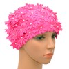 Medifier Swim cap Multi-layer Floral Petals Retro Style Bathing Caps