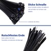 AGT Set of 200 UV Resistant Cable Ties with Base,