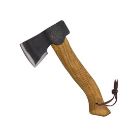 Prandi Axes Segurin Hatchet with Rough Finish - 3.059.04.TH - Traditional Line 0.88 lb Carbon Steel Head with 11" American Hickory Handle - Camping Hatchet for Outdoor Activities - No Sheath Included