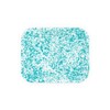 Enamelware Large Open Roaster, 13.5 x 10.75 inches, Turquoise/White Splatter