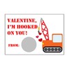 Construction Vehicle Valentine's Day Scratch Off Card for Kids, DIY