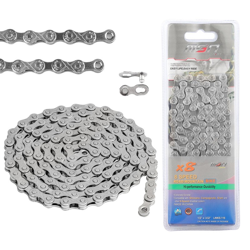 MOHEGIA Bicycle Chain 6/7/8 Speed:1/2 x 3/32 Inch 116 Links
