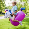 Hearthsong Hop N Go Inflatable Unicorn Riding Bouncy Hopping Toys