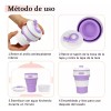 CL Taza Café Vaso Plegable De Silicon Con Tapa Y