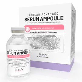 BRÜUN Total Care Complex Ampoule – Retinol Peptide Hydrating Serum for Face and Body, Use with or without Derma Pen (Not Included), 1.18 fl.oz