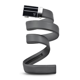 Mission Belt Men's Ratchet Belt - Black Magic Buckle/Gray Leather, Small (28-32)