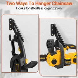 Preciva Heavy Duty Chainsaw Holder, 2 Pack Chainsaw Wall Mount, Garage Organization Garage Storage Shed Organizer Mounted Chainsaw Rack