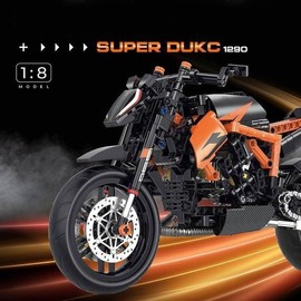 Unativer Technik Motorcycle Building Blocks Model, 579 Pieces Super Motorcycle Building Blocks for Superduke 1290R Technology Race Superbike Model Kit, Superbike Construction Toy for Children Adults