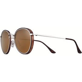 Solar Women's silver sunglasses, Brown turtle