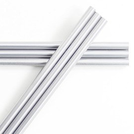 9mm x 204mm Chrome Plated Carbon Steel Round Rod, 6 Pcs Chrome Coated Steel Round Bar for Shaft Gear Drill Lathes Boring Machine Turning Miniature Axle, Cylindrical Pin DIY Craft Tool