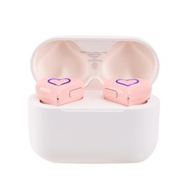 Yoidesu Upgraded Heart Shaped Earbuds with Light, Earbuds Stylish Luminous with Charging Case, Noise Cancelling HiFi Stereo Sound BT5.3 Earphones, Gifts for Girls Friends