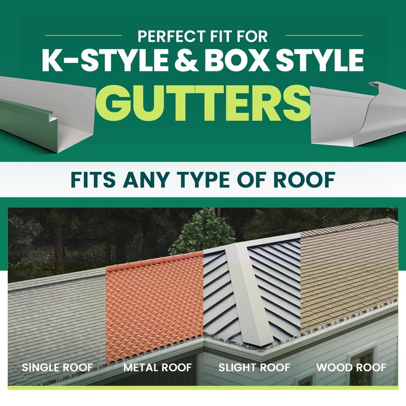 LEAF4GO DIY 5" Gutter Covers System for Leaf Protection Featuring