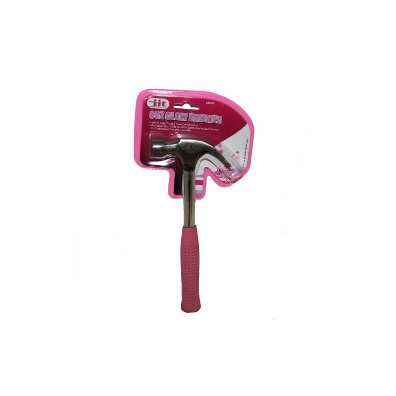 IIT 88400 Ladies 8-Ounce Claw Hammer, Pink