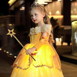 MOFALA 2PCS Star Wand, Children's Creative Handheld Pentagram Plastic Magic Wand, Role-Playing Enlightenment Toys, Educational and Creative Performance Props (Golden)