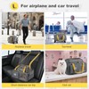 pidipiti 18x13.5x9 TSA Approved top Expandable Rolling pet Carrier for