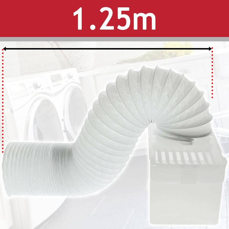 SPARES2GO Condenser Vent Box & Hose Kit Compatible with Bauknecht
