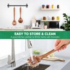 Wooden Pasta Spaghetti Spoon with Teeth, Teak Slotted Pasta Spaghetti