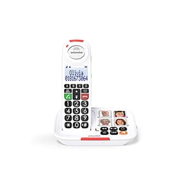 Swissvoice Xtra 2155 Big Button Phone for Elderly with Answering Machine -Cordless Big Button & Amplified Telephones - Hearing Aid Compatible Phones - Dementia Aids for the Elderly - Simple Telephone